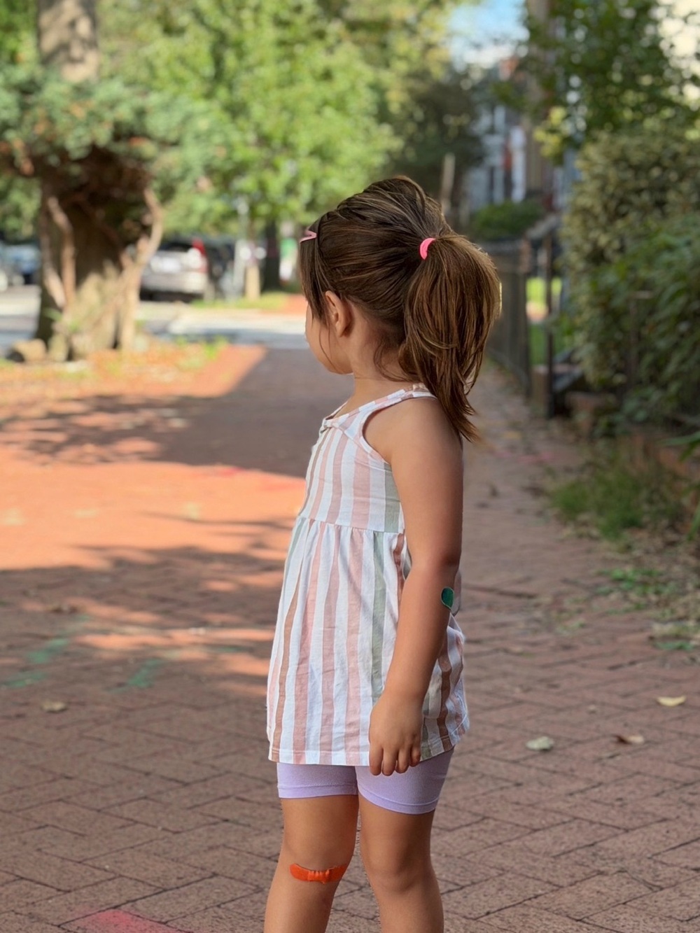 H&M Pink and White Striped Girls' Tank Top